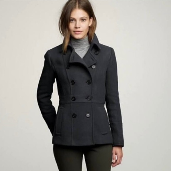 J. Crew Stadium Cloth Nello Gori Peacoat
